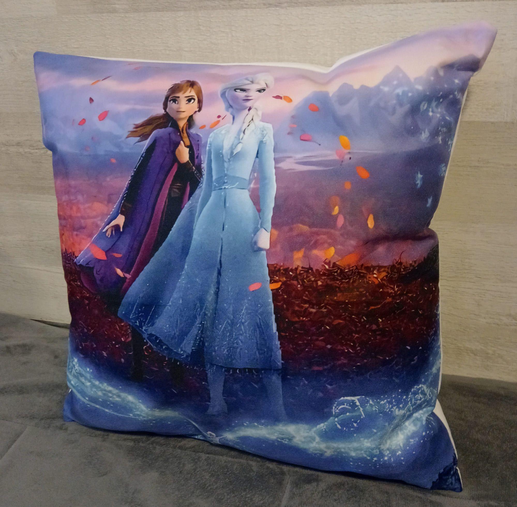 Cojín Felpa 45x45 cm De Elsa y Anna Extra Suave -2