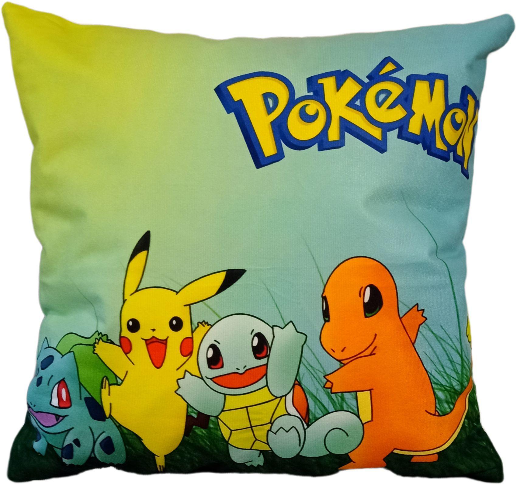 Cojín Felpa 45x45 cm De Pikachu Charmander Bulbasaur Squirtle-0