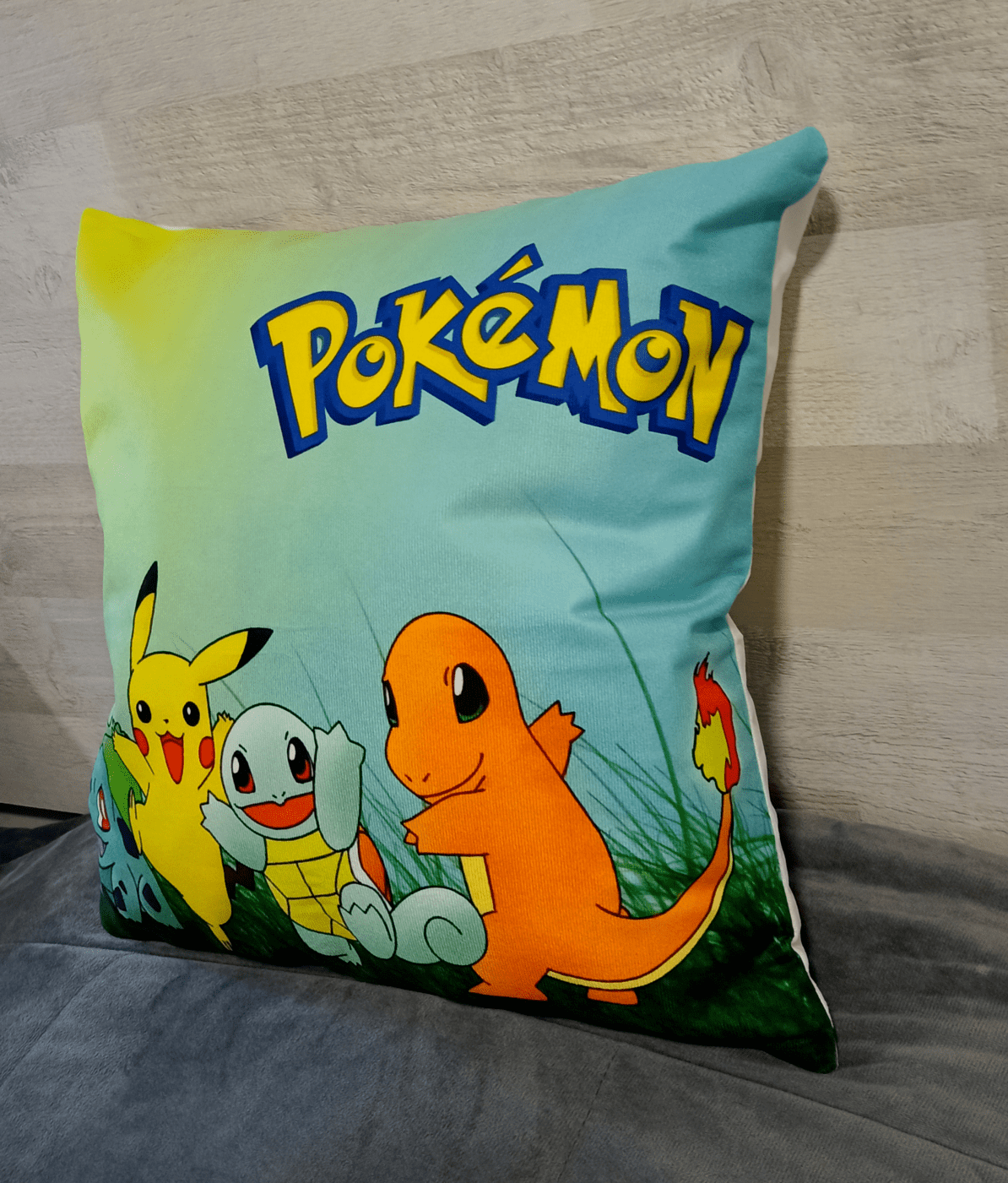 Cojín Felpa 45x45 cm De Pikachu Charmander Bulbasaur Squirtle-2