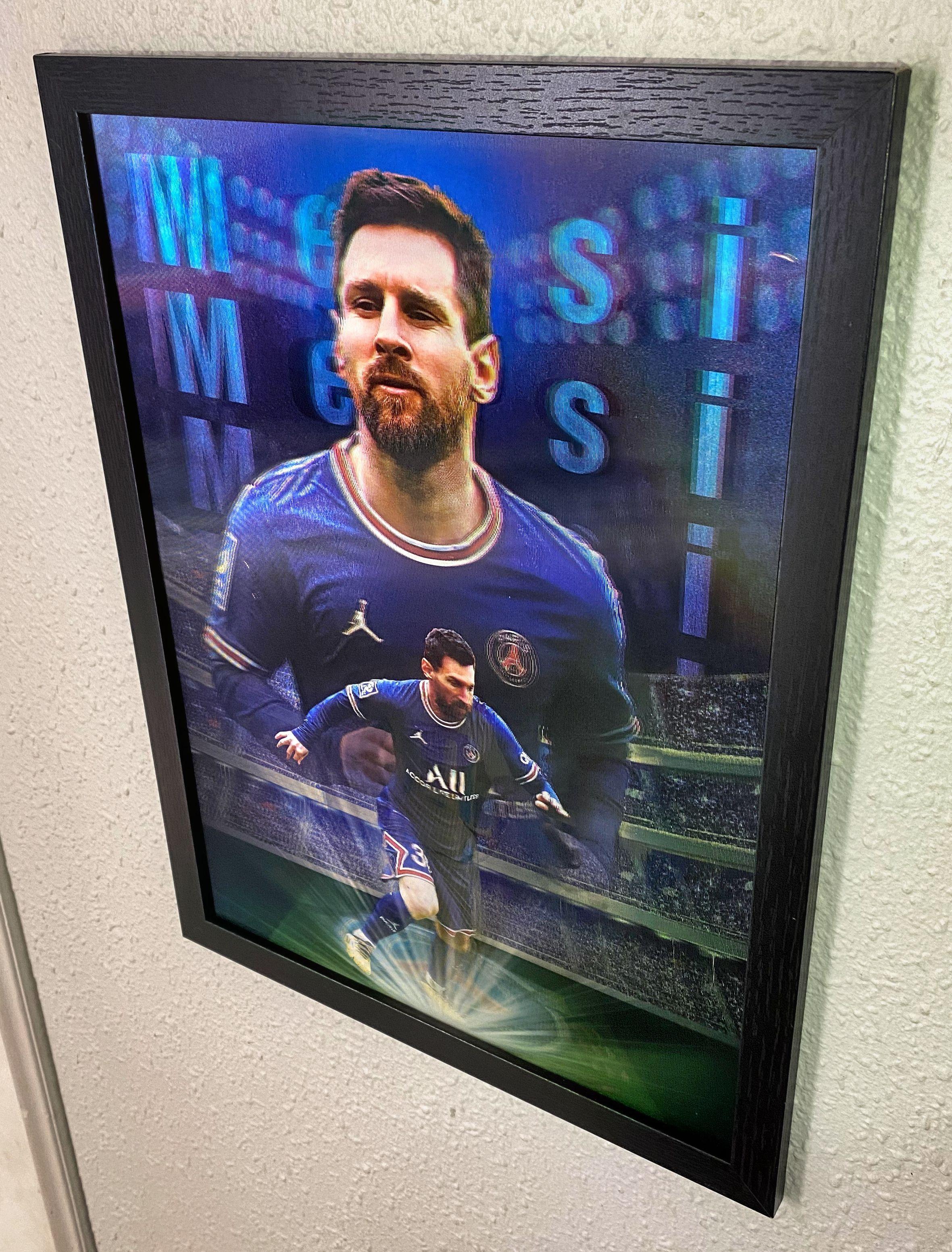 Cuadro Lenticular Lionel Messi 40x30 Cm 3 Imágenes En 1-2