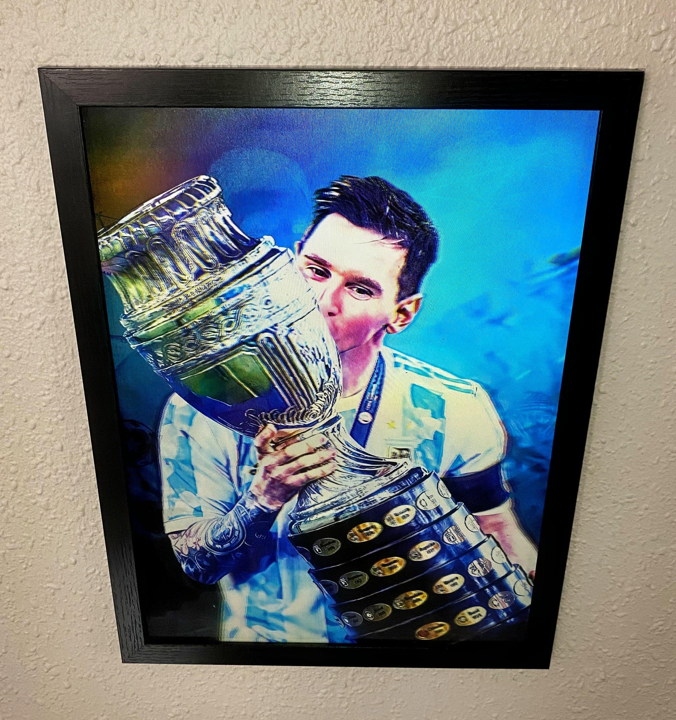 Cuadro Lenticular Lionel Messi 40x30 Cm 3 Imágenes En 1-2