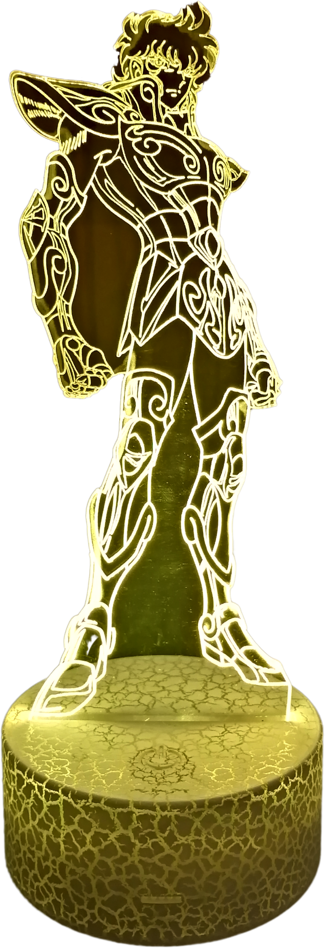 Lámpara ilusión 3D Caballero Del Zodiaco Saint Seiya 7 Colores Led -0