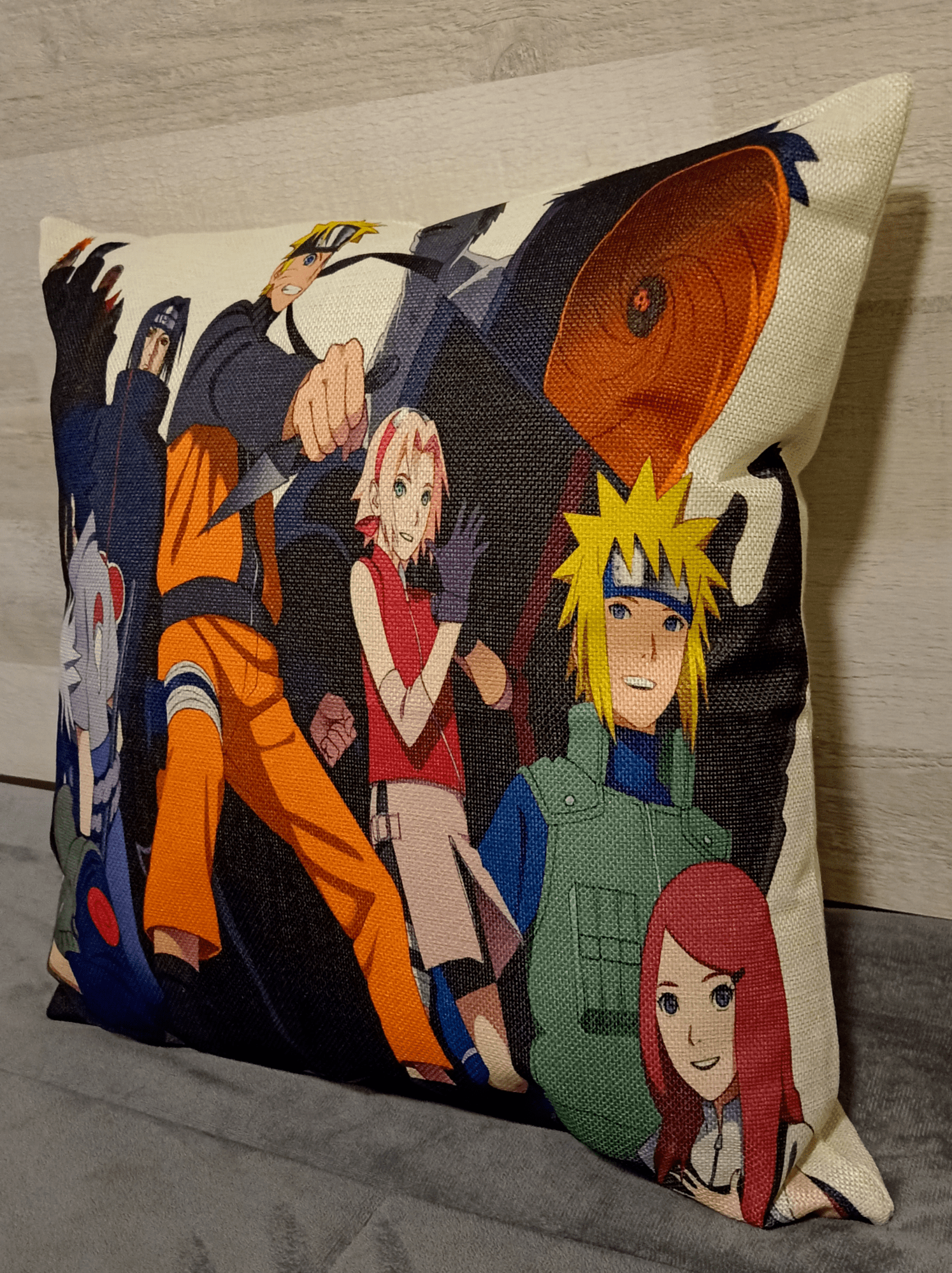 Cojín Felpa 45x45 cm Pain Sakura Sasuke Itachi Extra Suave Narut-2