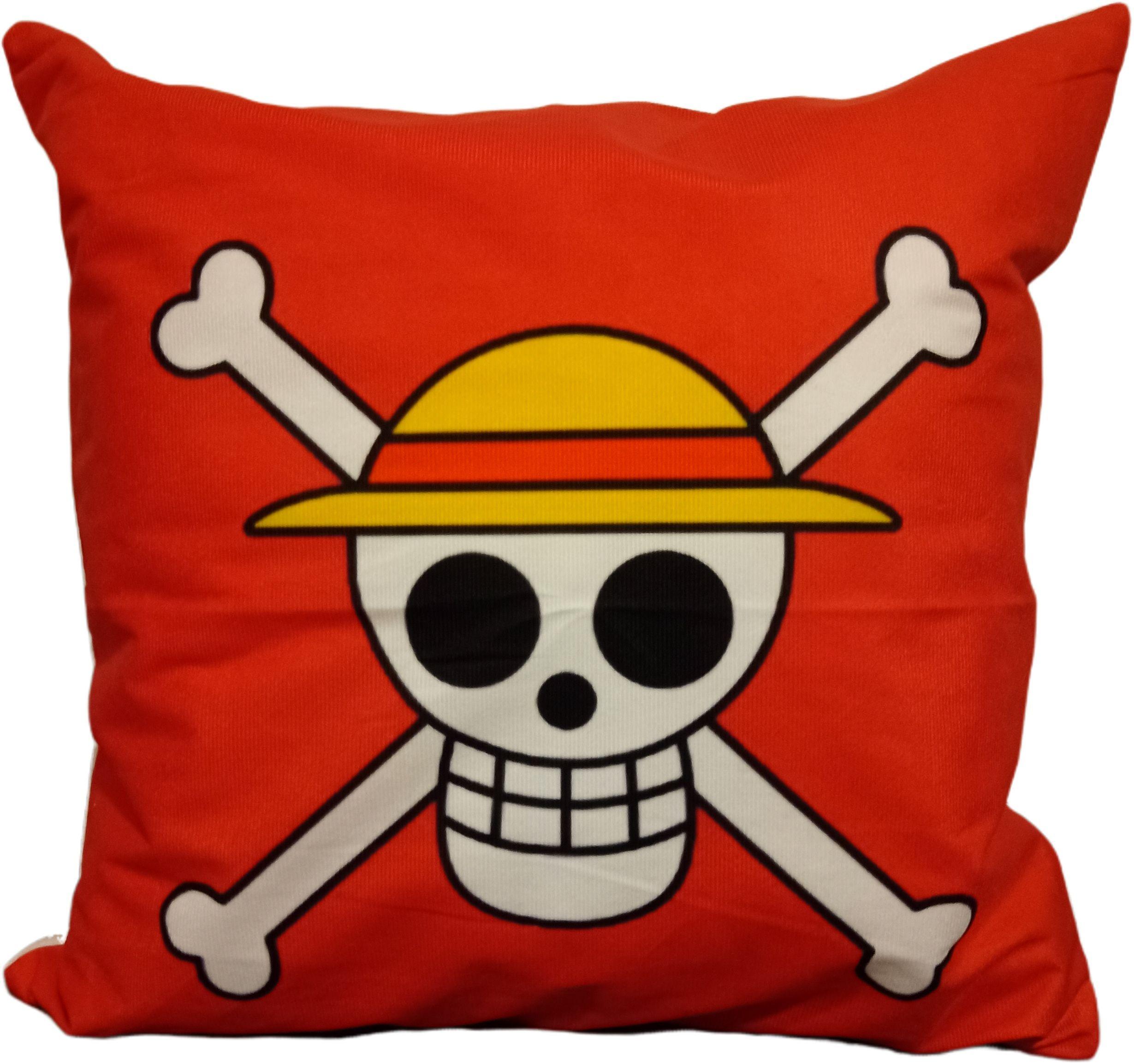 Cojín Felpa 45x45 cm Bandera Pirata Mugiwara Luffy Extra Suave -0