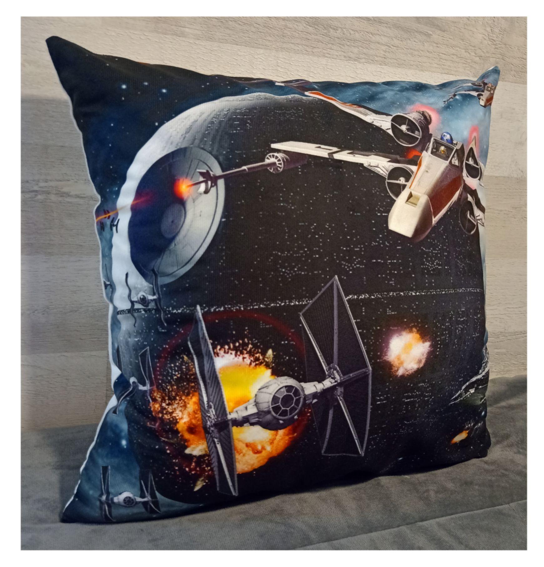 Cojín Felpa 45x45 cm Estrella De La Muerte Extra Suave -2