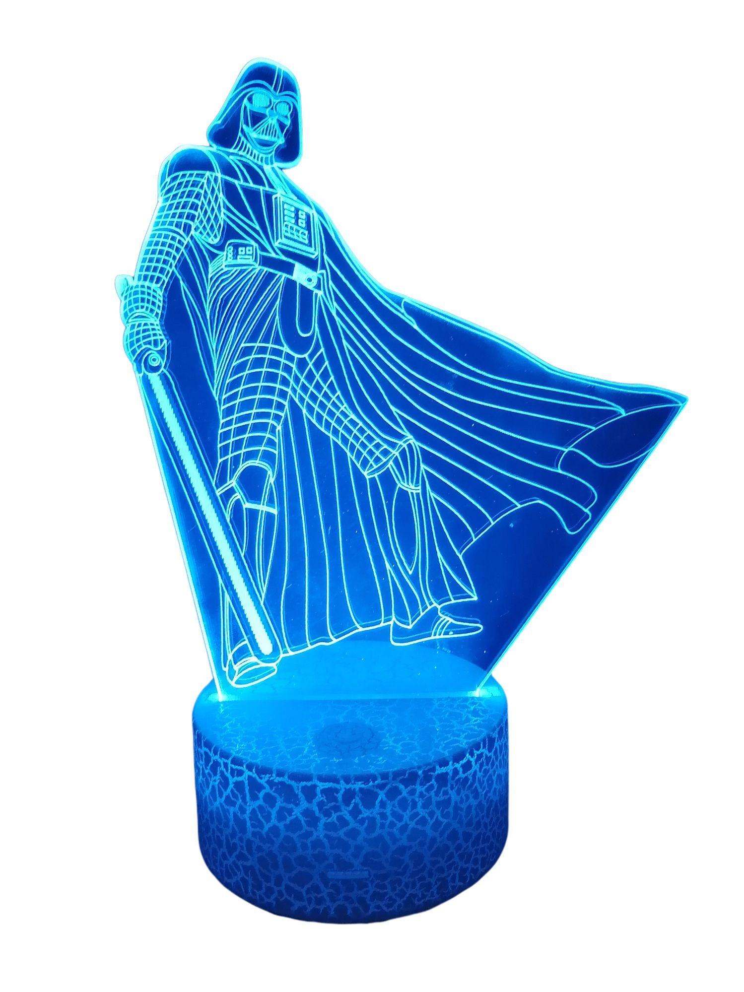 Lámpara ilusión 3D Darth Vader 7 Colores Led-0