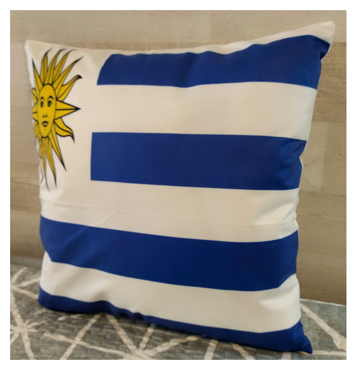 Cojín Felpa 45x45 cm De La Bandera De Uruguay Extra Suave -2