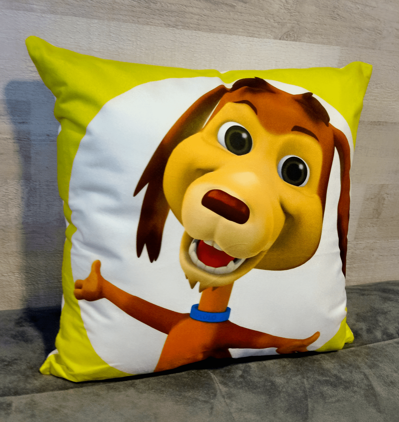 Cojín Felpa 45x45 cm Perro Chocolo Chocolin Extra Suave -0
