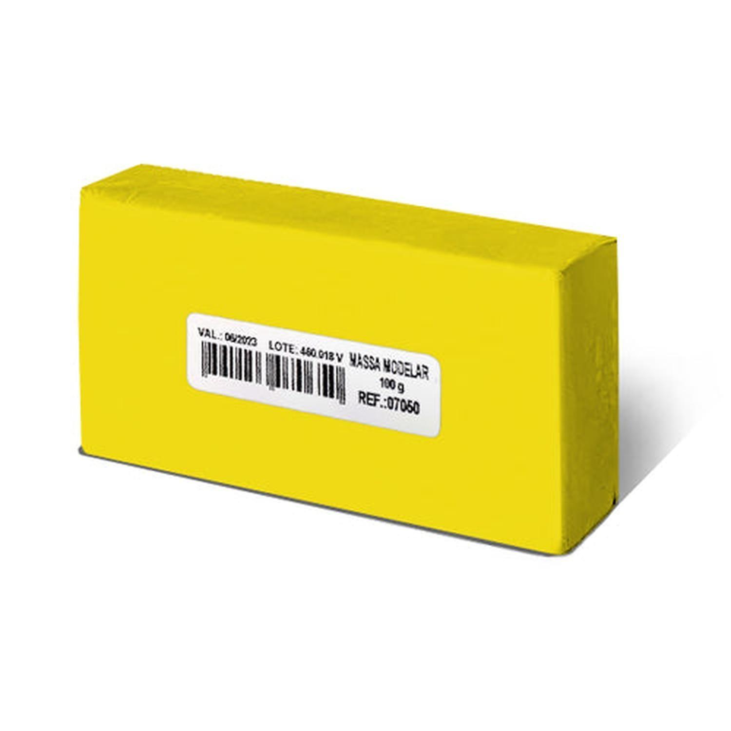 PLASTICINA EN PANES 100 GRS Plasticina 7050 Amarillo 505-6