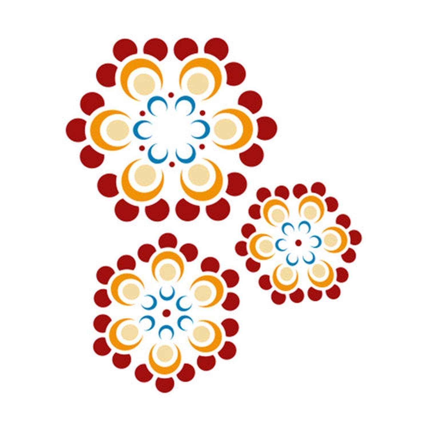 STENCIL FLORES 10X10CM-0