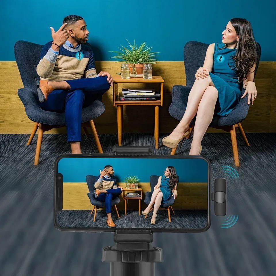 Micrófono Lavalier Inalámbrico para iPhone Tipo C Micrófono de Audio y vídeo-7