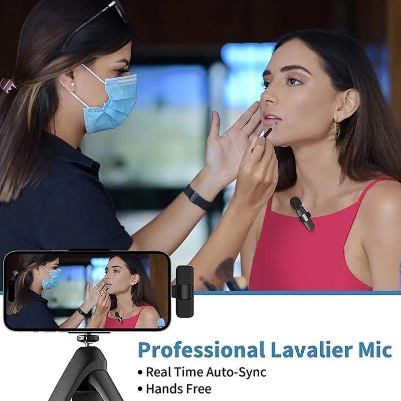 Micrófono Lavalier Inalámbrico para iPhone Tipo C Micrófono de Audio y vídeo-1