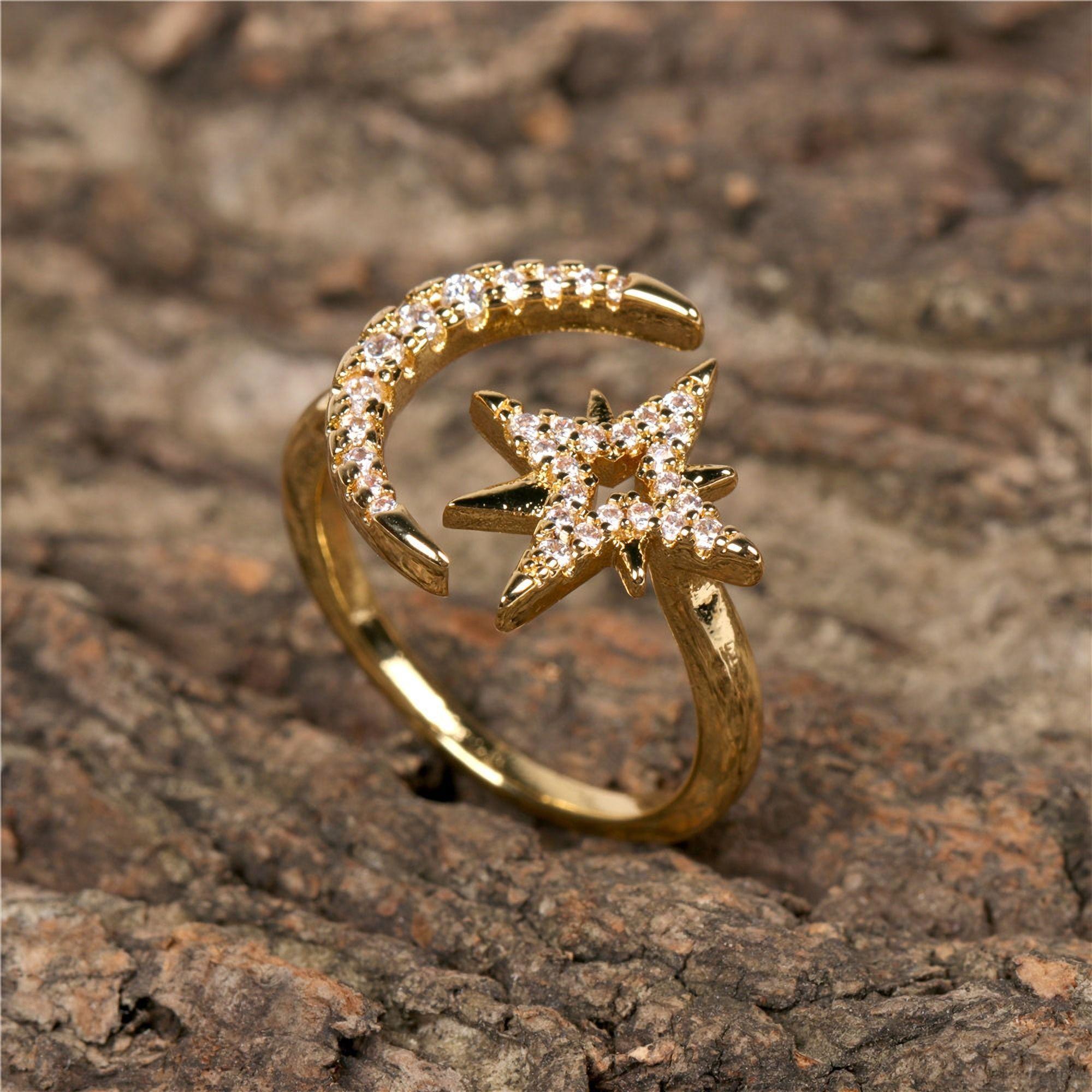 Anillo Glamour  Luna Estrella-3