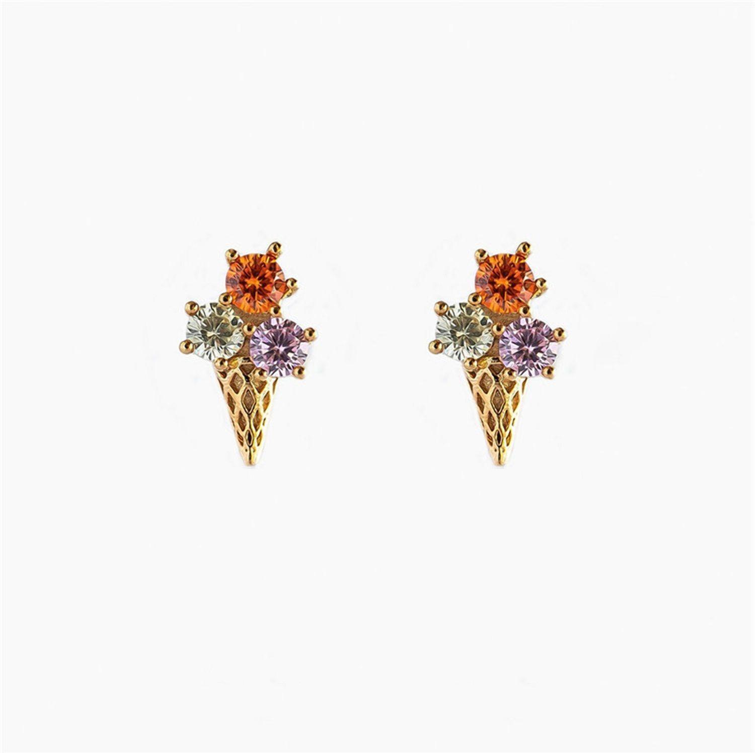 Aros Mini Cute Helado Colores-0