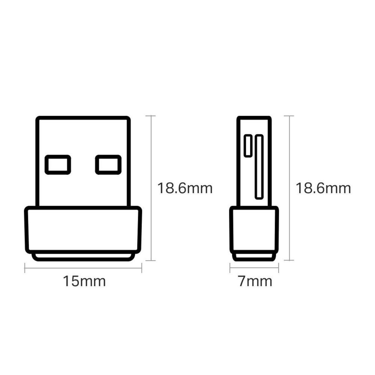 ADAPTADOR WIFI USB TP LINK T2U NANO 600MBPS AC600-4