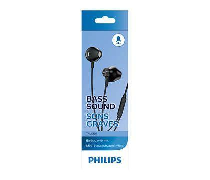 AUDIFONOS PHILIPS TAUE 101 NEGRO MANOS LIBRES -2