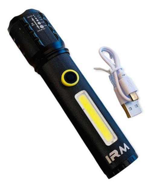 Linterna De Mano Recargable Con Zoom 2 En 1 Aluminio-2