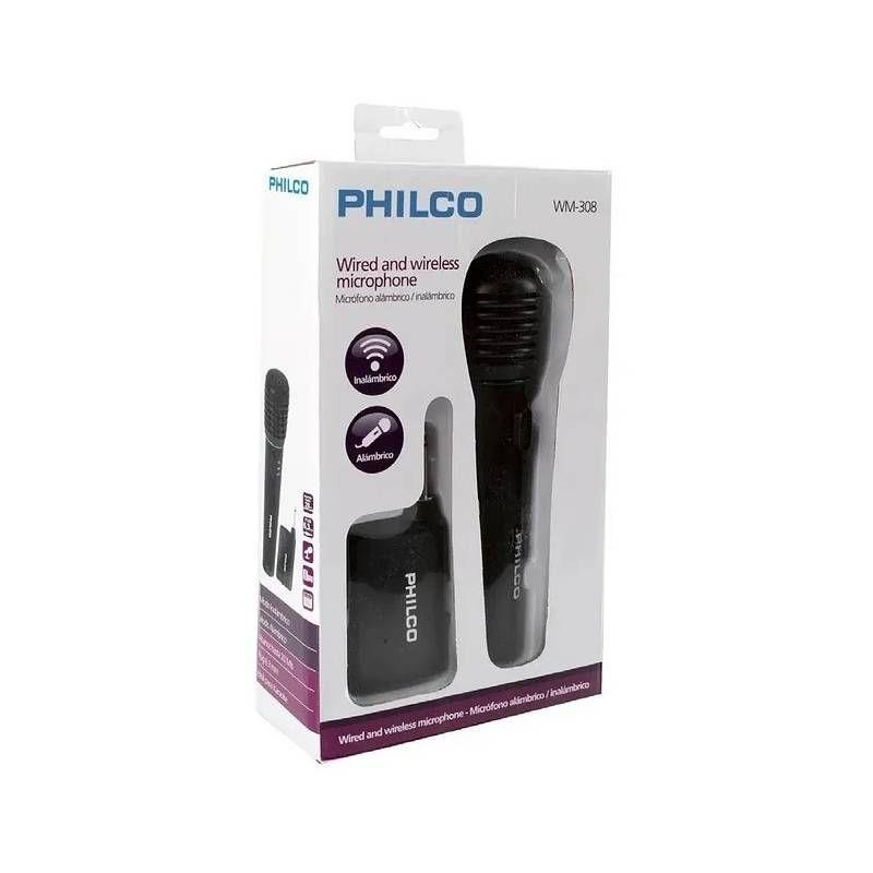 MICRÓFNO ALÁMBRICO/INALÁMBRICO PHILCO WM308-4