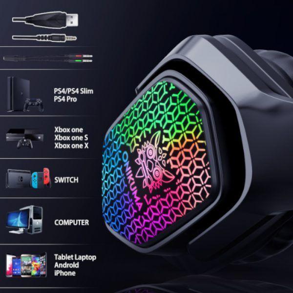 Audífonos Gamer Rgb Onikuma X3 Ps4 | Ps5 | Switch | Xbox One-2