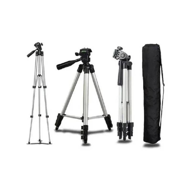 Trípode Para Celular Cámara Fotográfica Aluminio Extensible Negro-1