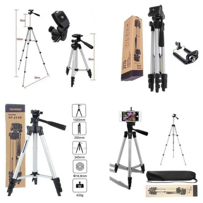 Trípode Para Celular Cámara Fotográfica Aluminio Extensible Negro-3