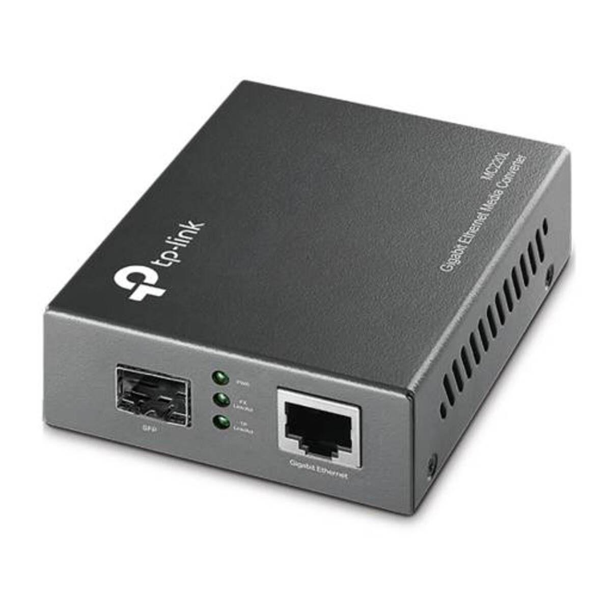 CONVERSOR DE MEDIOS TP LINK ETHERNET GIGABIT SFP 10 100 1000 MBPS RJ 45 FX MC220L-1