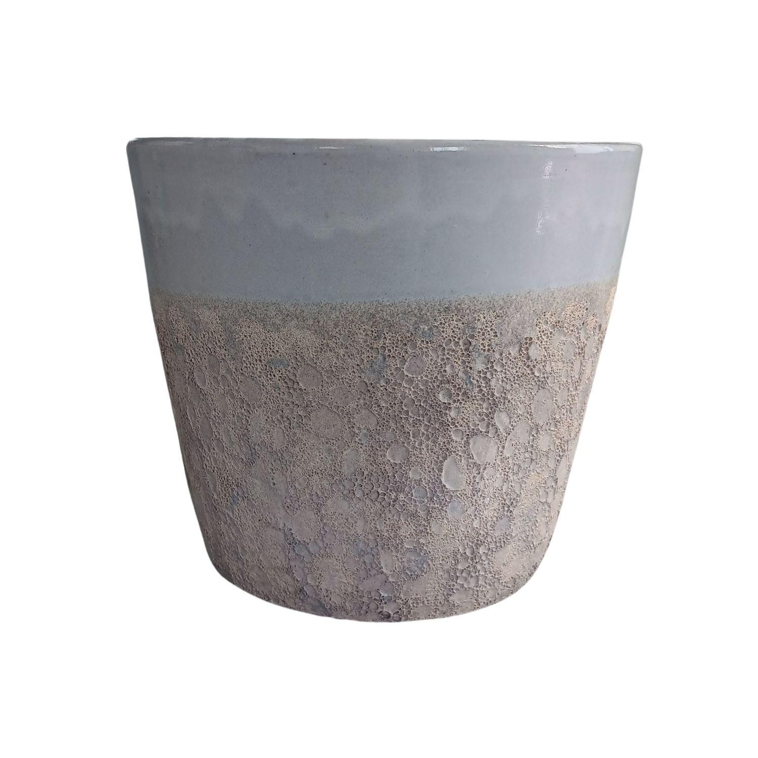 Maceta Seaside 28cm Cónica Blanco Tropea Deroma-0