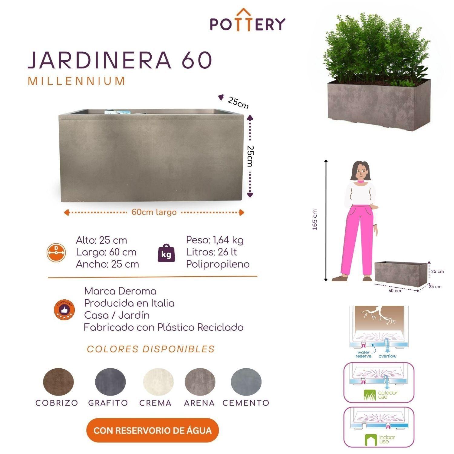 JARDINERA DEROMA 60X25cm ARENA-4