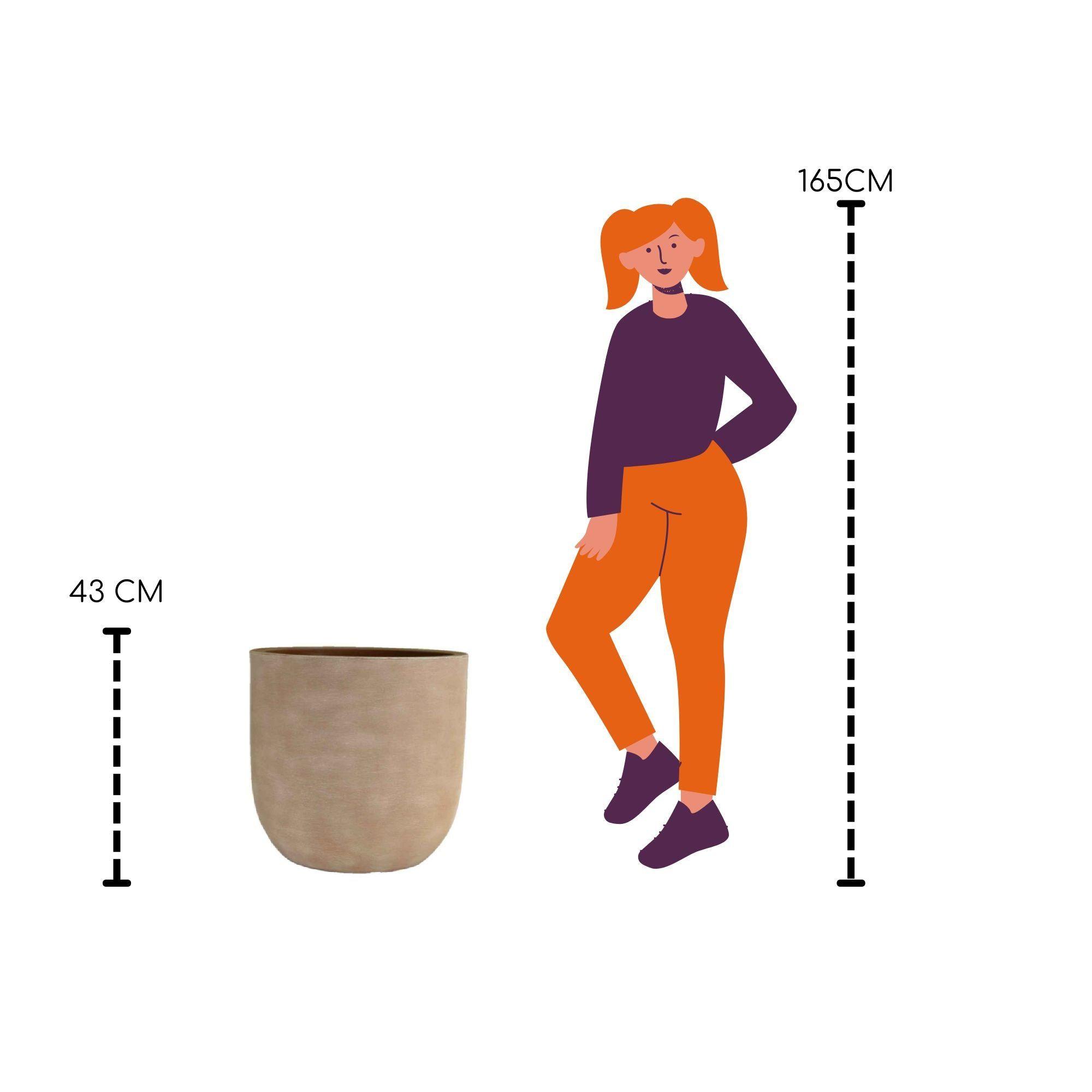 Maceta Grande Muna 43 Gris-3