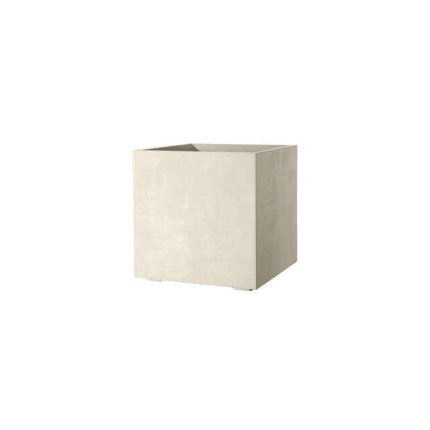 MACETA CUBO DEROMA 25X25cm CREMA-4