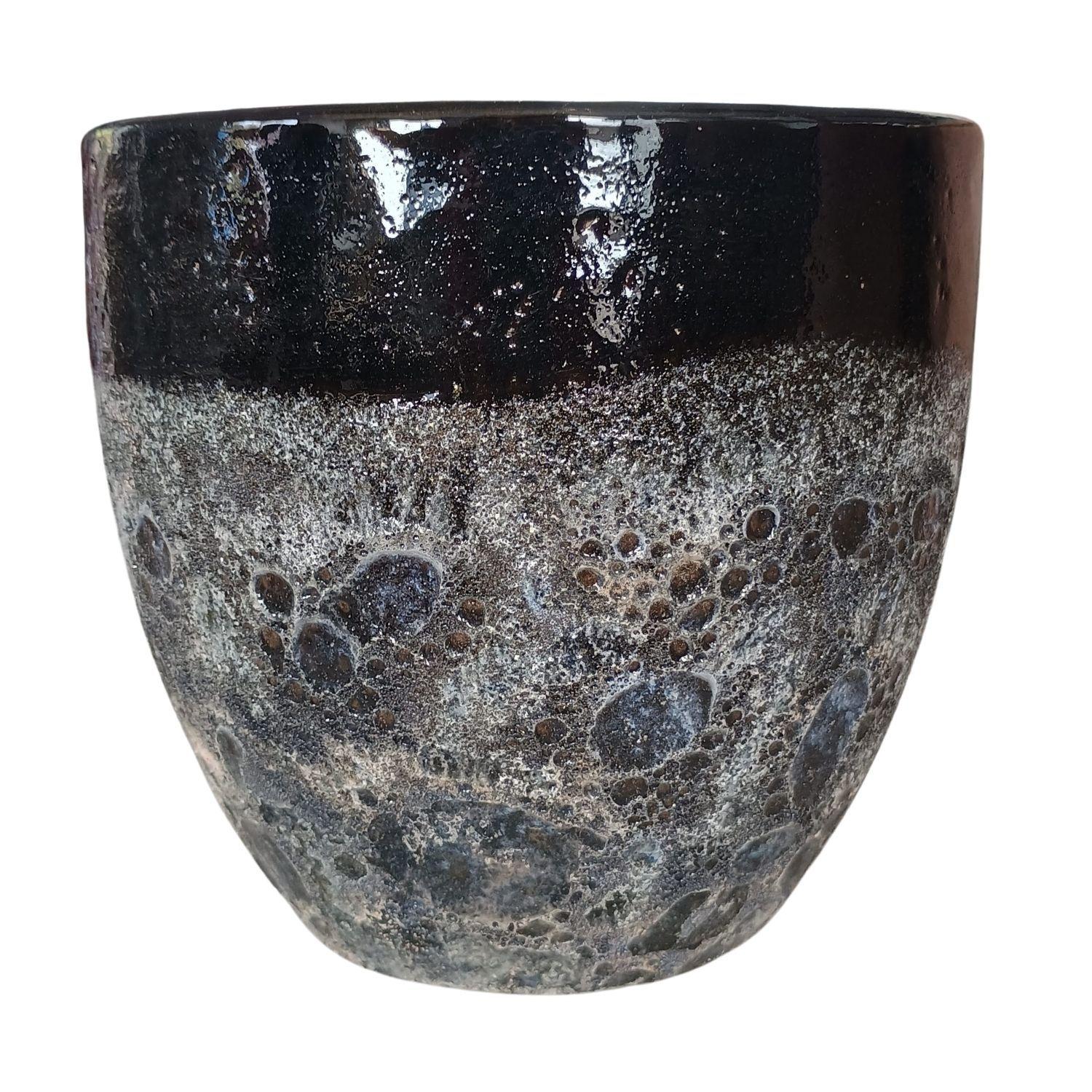 Maceta Seaside 36cm Ovalada Negro Capri Deroma-0