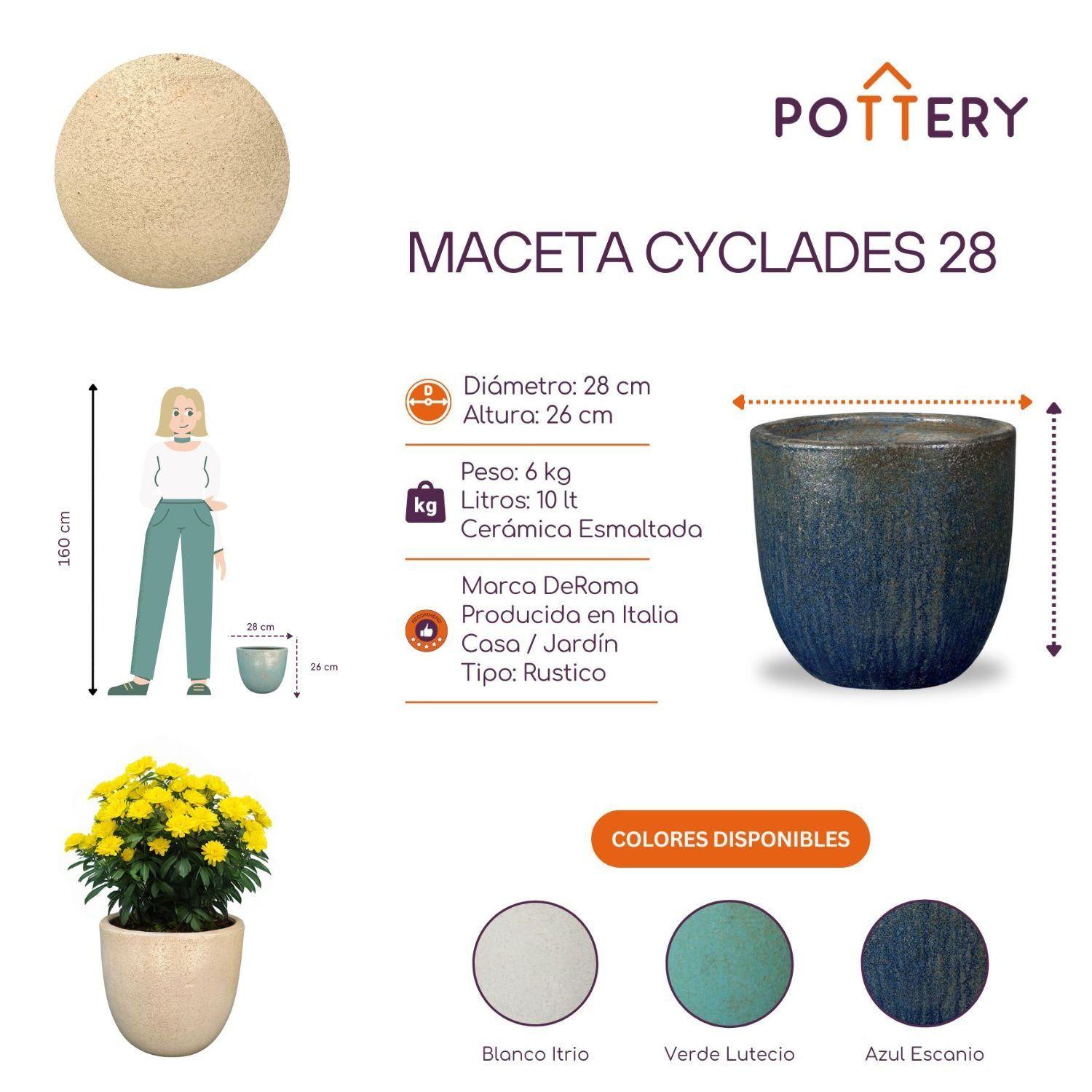 Maceta Cyclades 28 Blanco Itrio-2