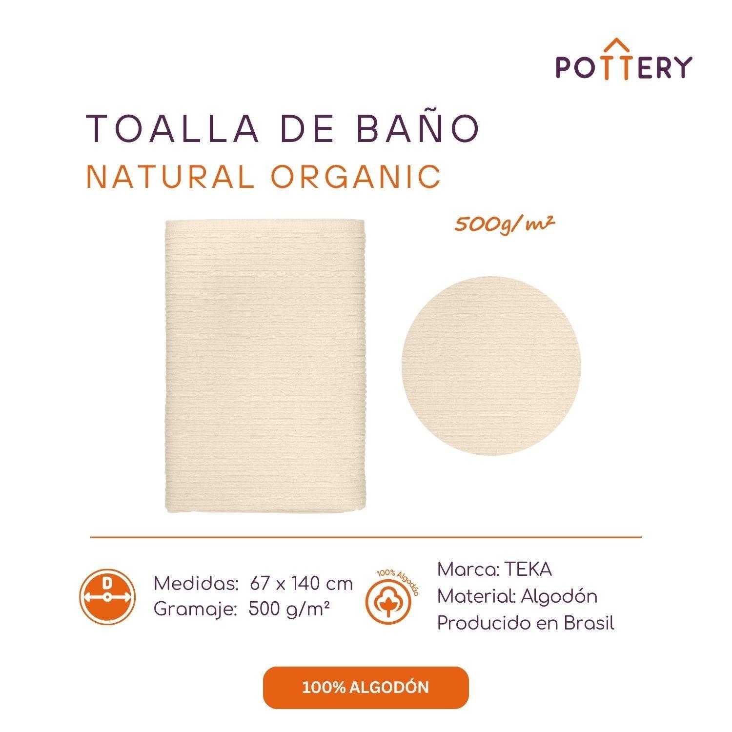 Toalla de Baño 67x140 cm ORGANIC - 500 g/m² - 100% Algodón-2