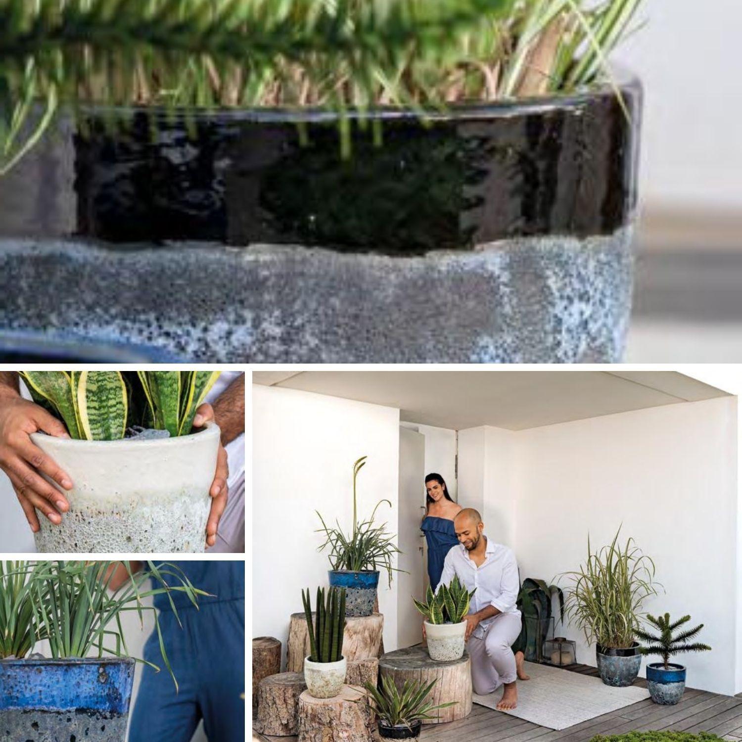 Maceta Seaside 28cm Cónica Negro Capri Deroma-3