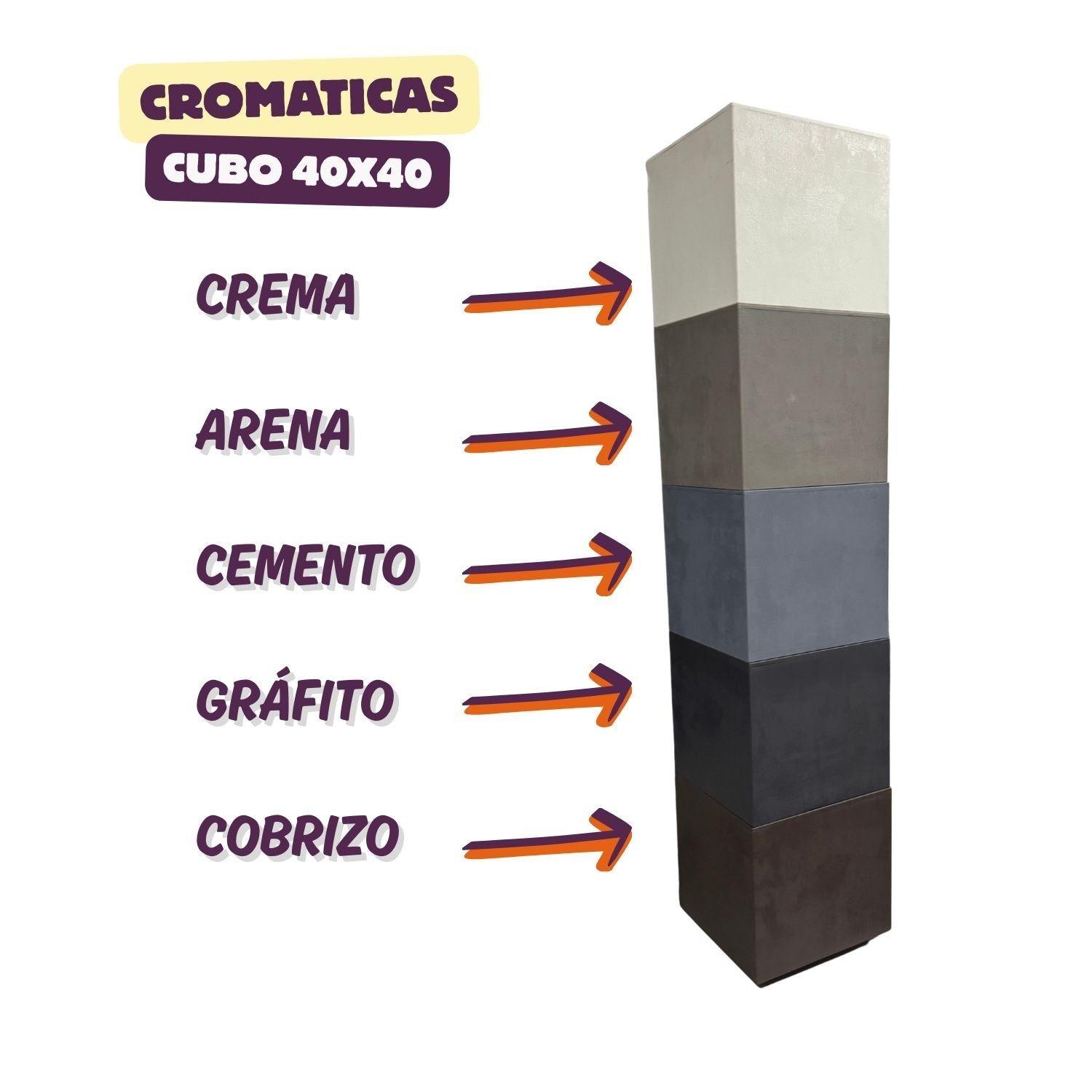 MACETA CUBO DEROMA 40X4Ocm CEMENTO-4