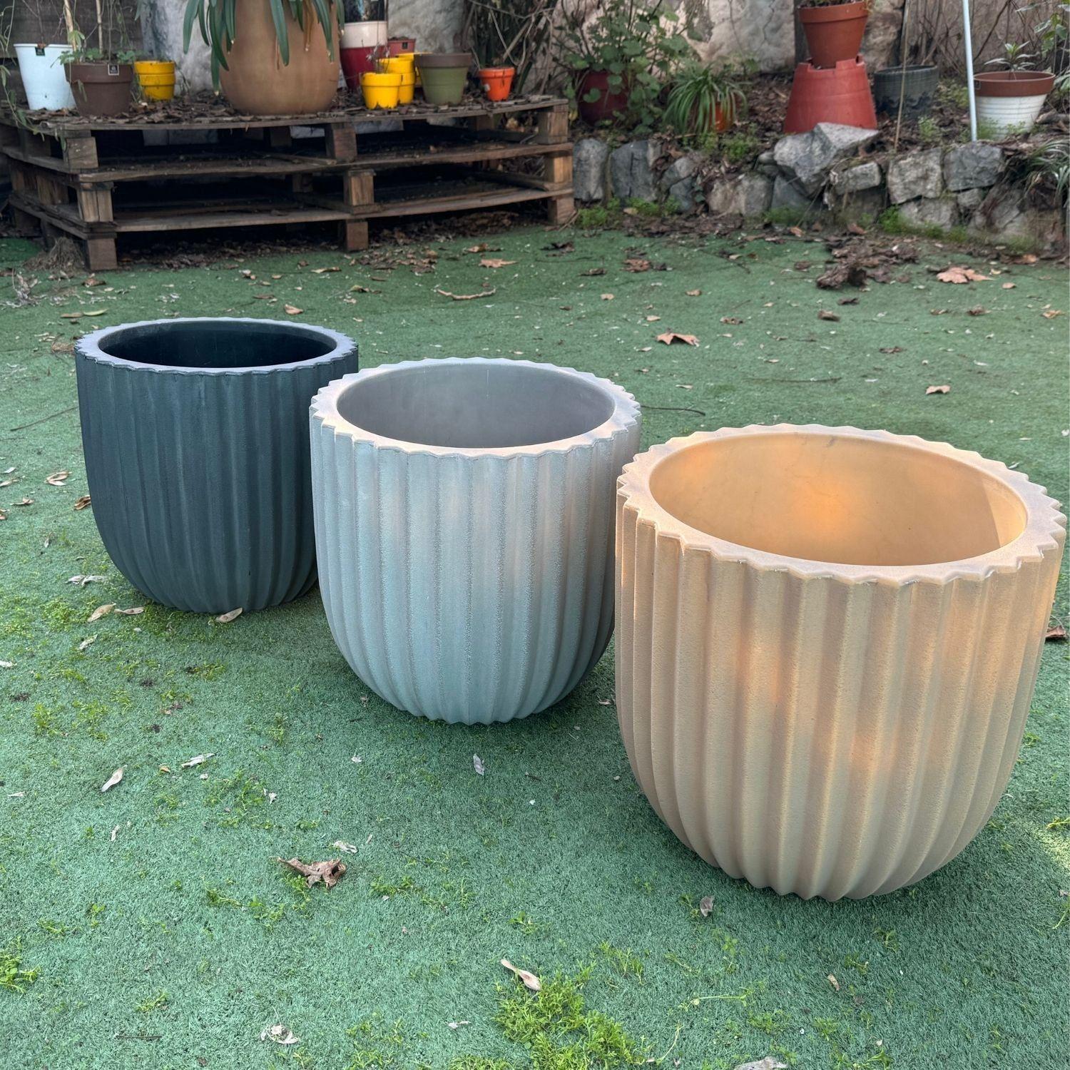 Macetero Grande Gobi 33 Gris-3