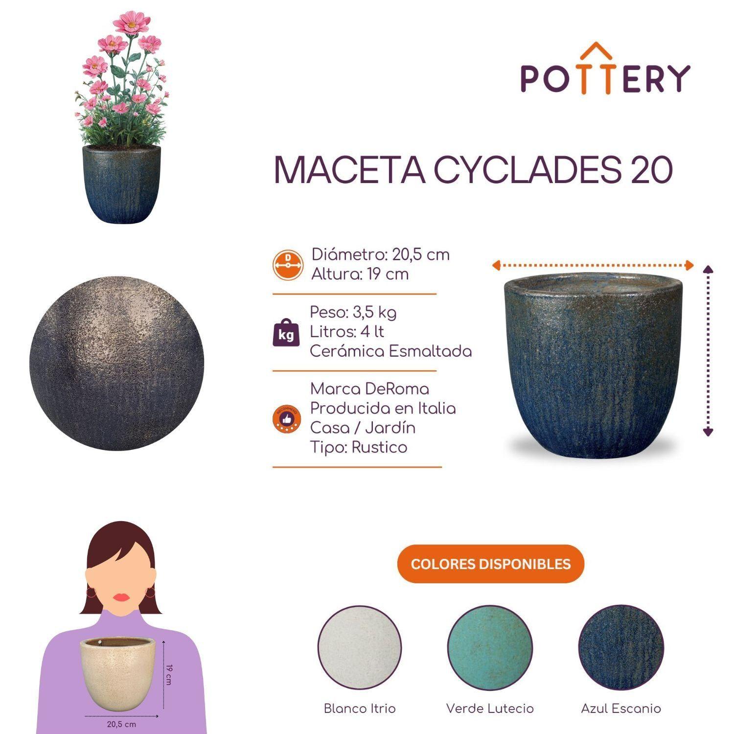 Maceta Cyclades 21 Azul Escanio-2