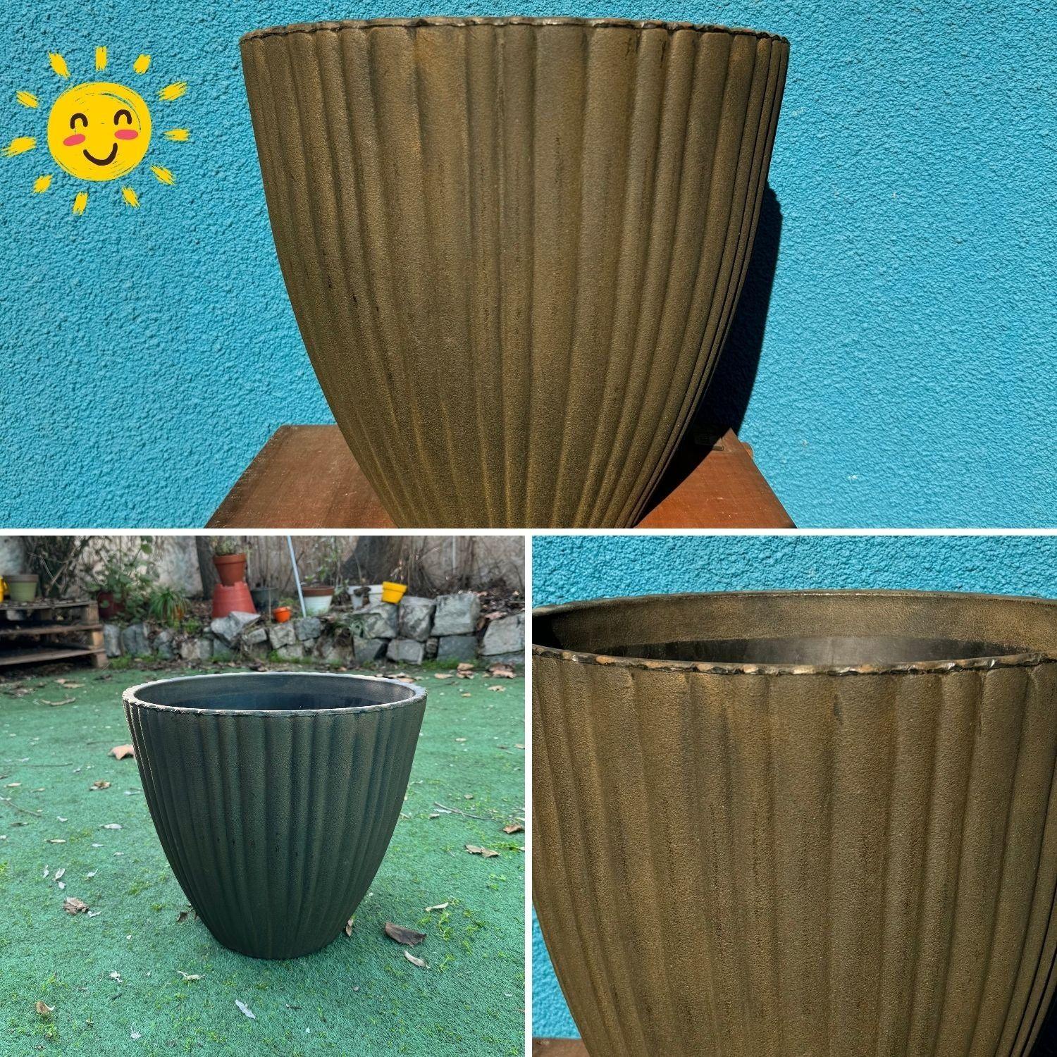 Macetero Grande Vertica 36 Bronce-3