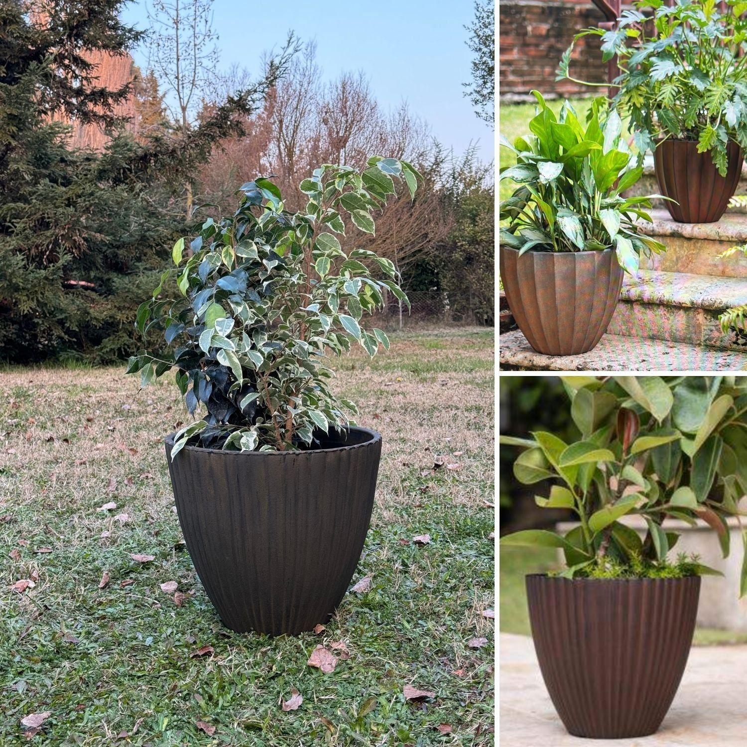 Macetero Grande Vertica 36 Bronce-1