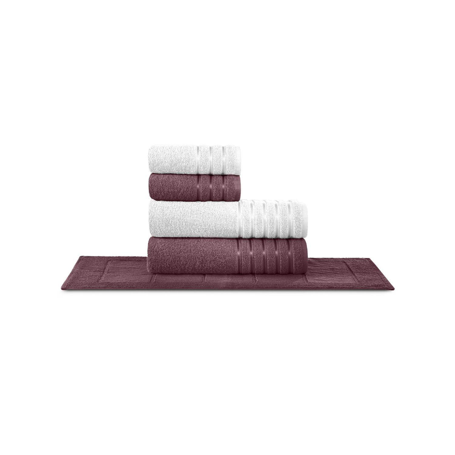 Juego de Toallas 5 Piezas COMFORT Realeza - 450 g/m² - 100% Alg-0