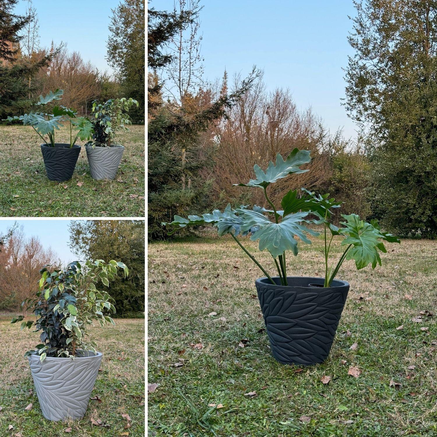 Macetero Grande Circca 36 Grafito-1