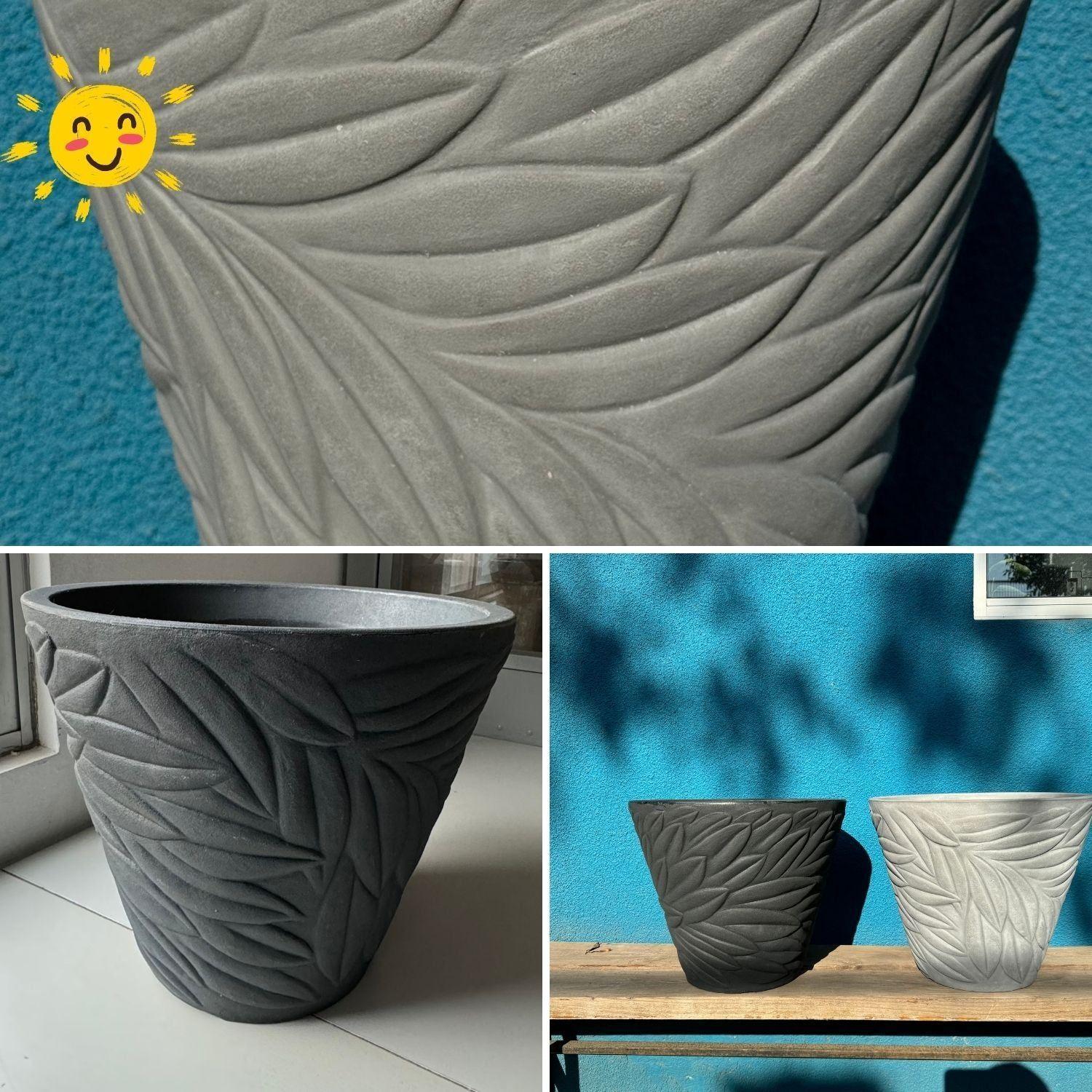 Macetero Grande Circca 36 Grafito-2