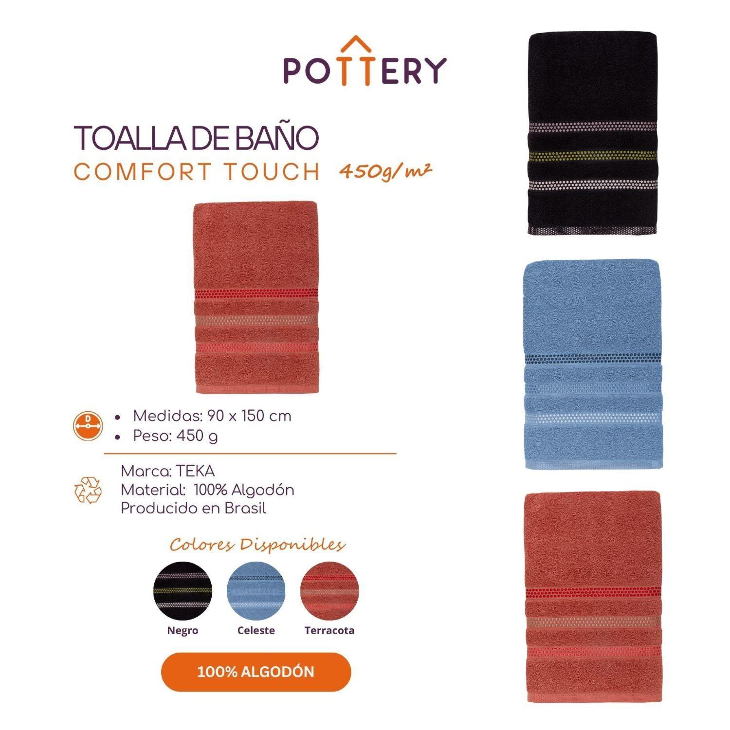Toalla Sábana 90x150cm COMFORT TOUCH Terracota - 450 g/m² - 100% Alg-1