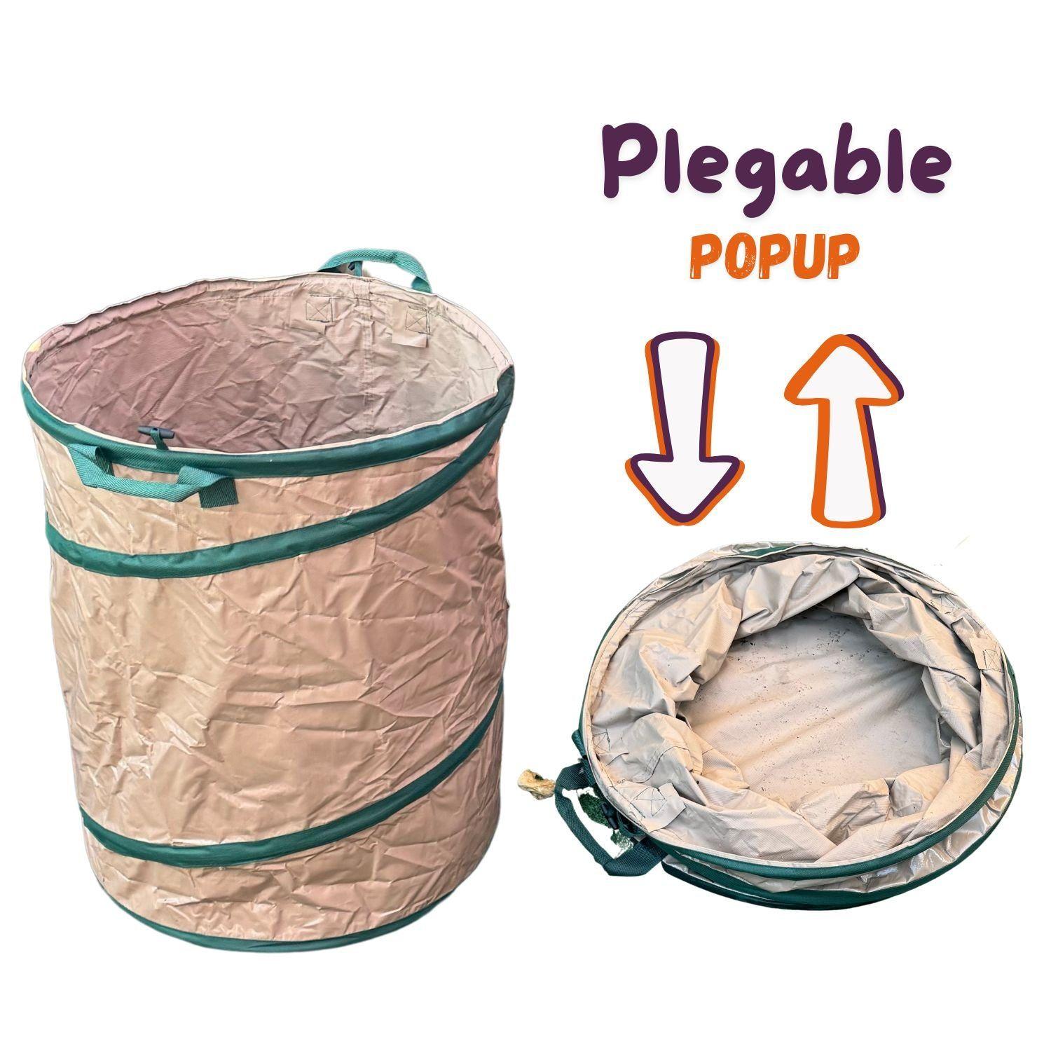 Bolsa Multiuso PopUp Plegable 92Lts Beige PVC300g-4