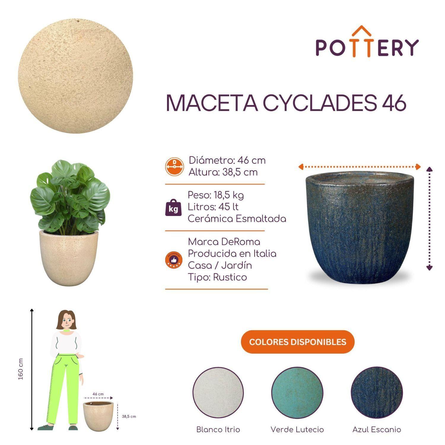 Maceta Cyclades 46 Blanco Itrio-2