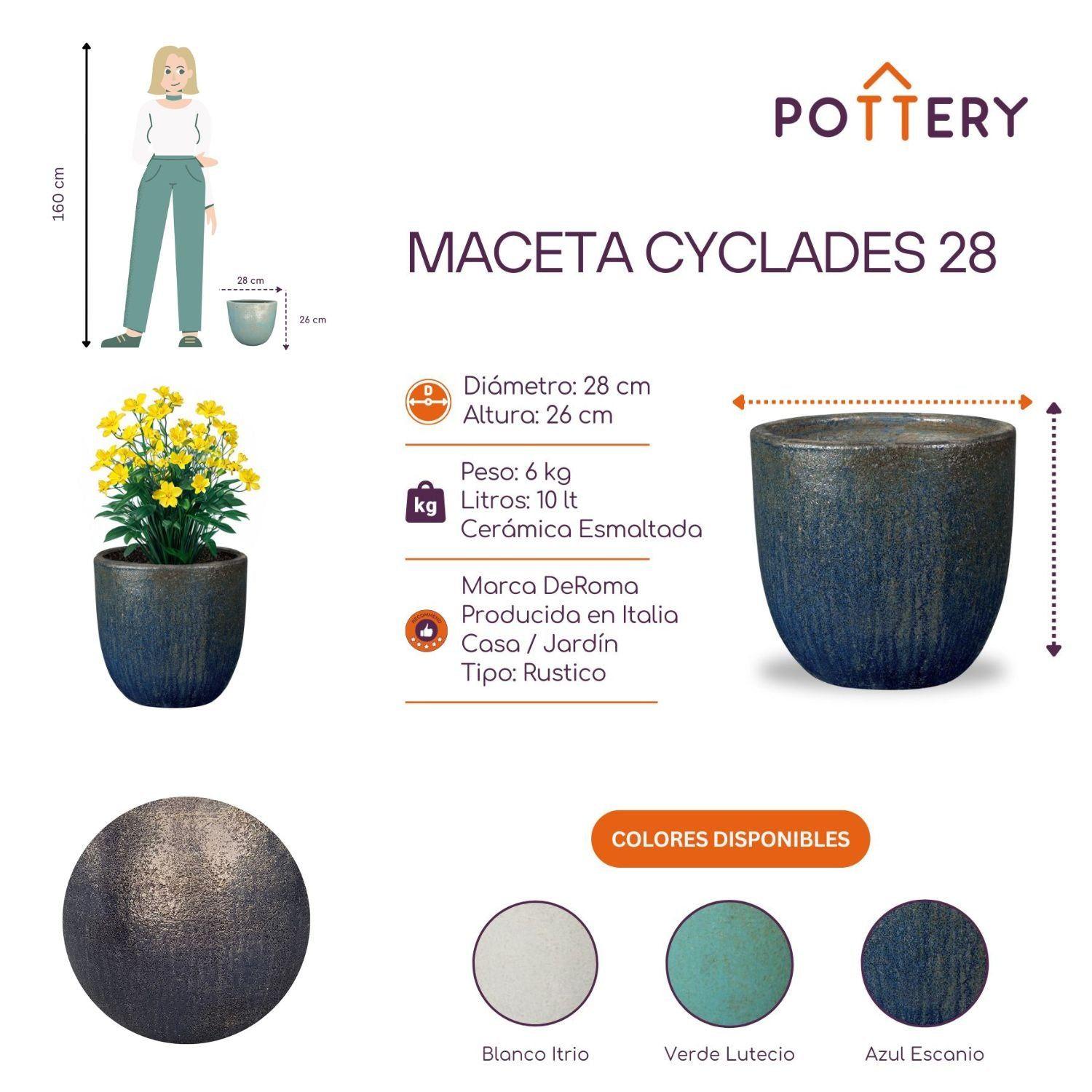 Maceta Cyclades 28 Azul Escanio-2