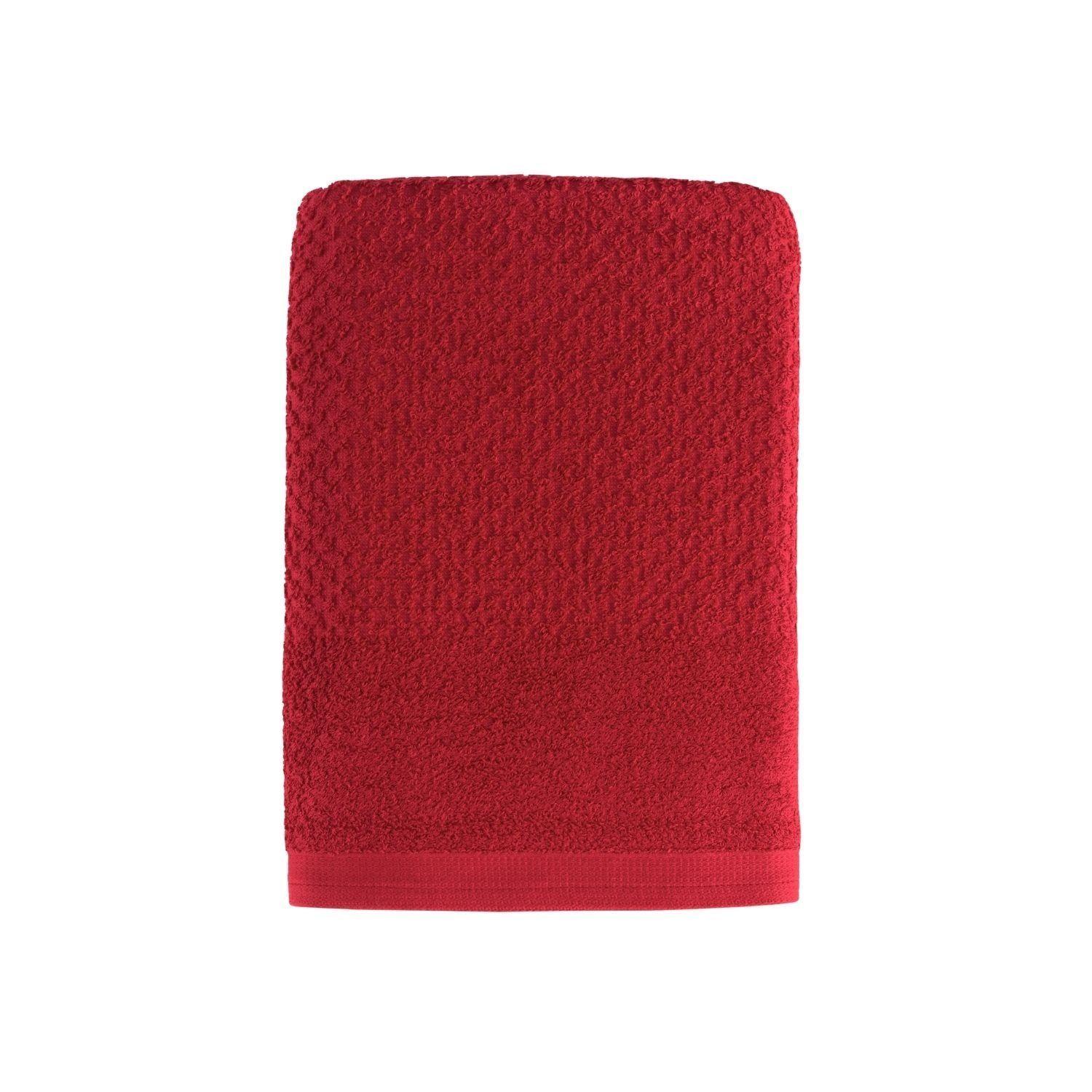 Toalla de Rostro Solare Rojo - 100% Algodón - 500g/m² - Teka-0