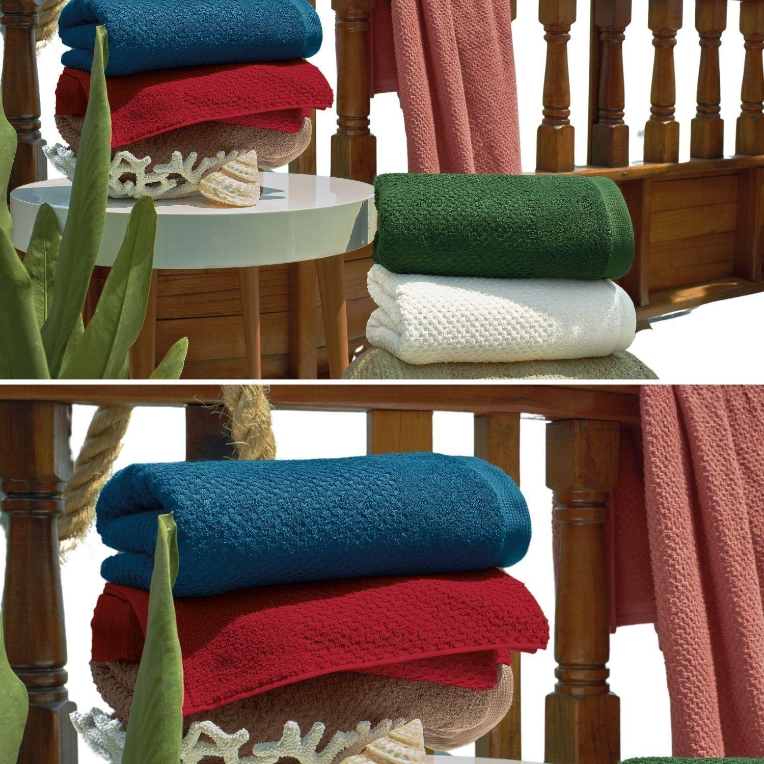 Toalla de Rostro Solare Rojo - 100% Algodón - 500g/m² - Teka-1