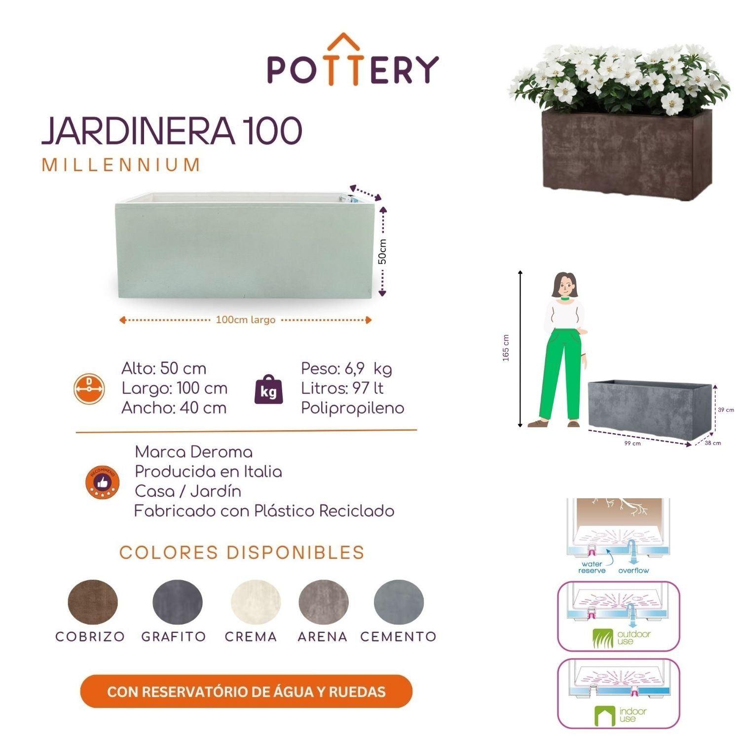 JARDINERA DEROMA 100X40cm COBRE-3