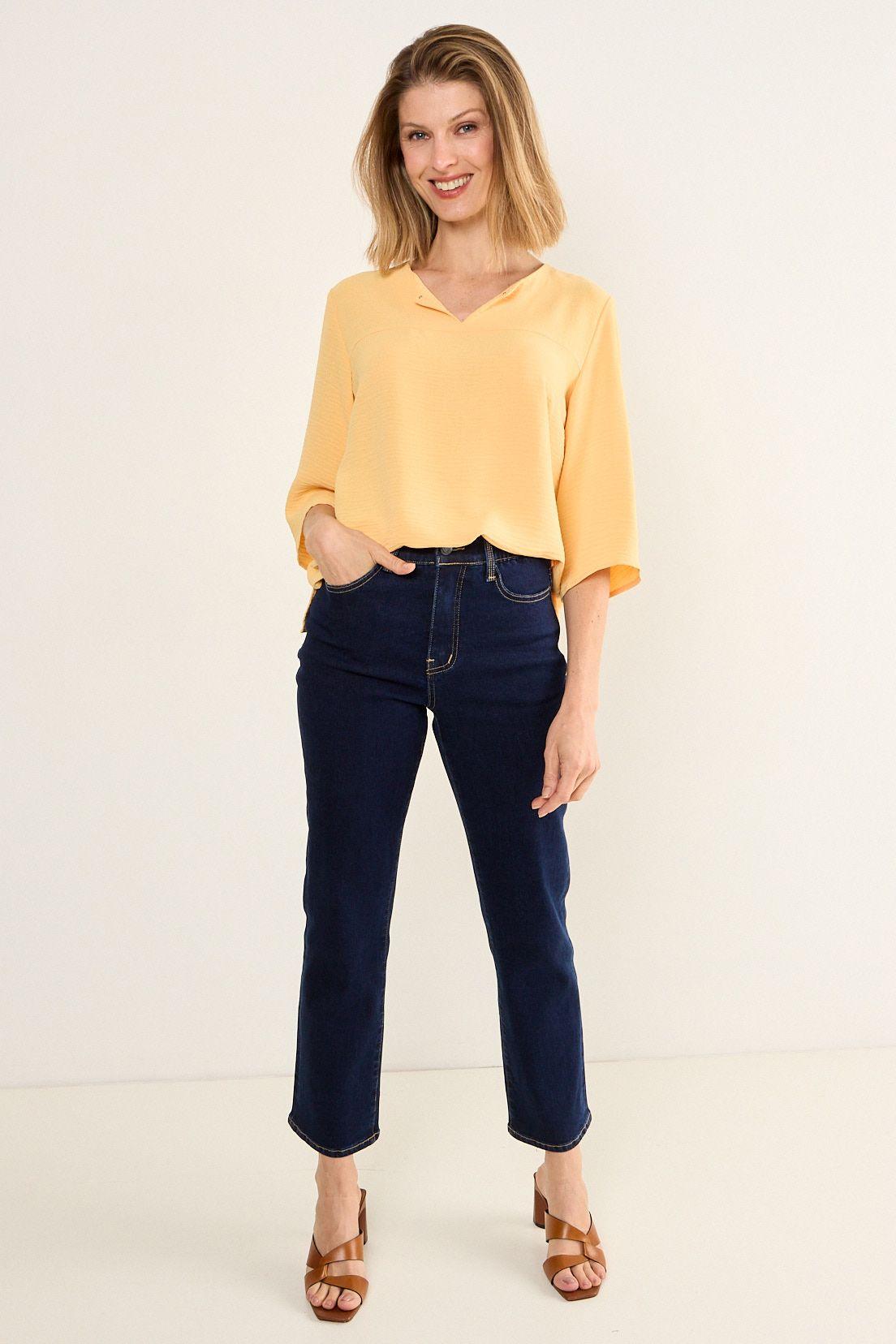 Blusa Escote V Naranjo Ma Griffe 14002126051131-4